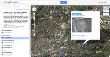 Die Karte in Google Maps