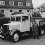 Mit einem eigenen LKW lieferte die Gablenberger Kistenfabrik ihre Ware aus; wohl 1930er-Jahre. Sammlung Krämer